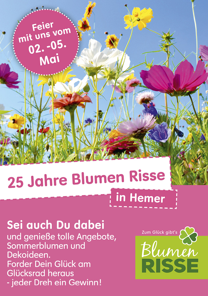 Blumen-Risse, Gartencenter-Hemer, Jubilaeum, 25-Jahre