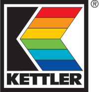 Blumen Risse, Markenwelt, Markenlogo, Kettler, Quadrat, Schrift, Schwarz, Hintergrund, Weiß, Streifen, Rot, Orange, Gelb, Grün, Hellblau, Dunkelblau