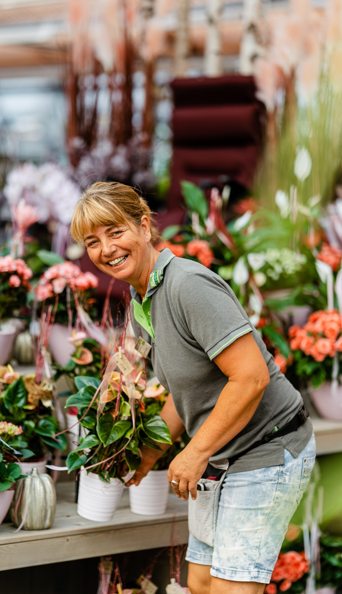 Blumen-Risse, Karriere, Person, Blumen, Verkauf, Bunt