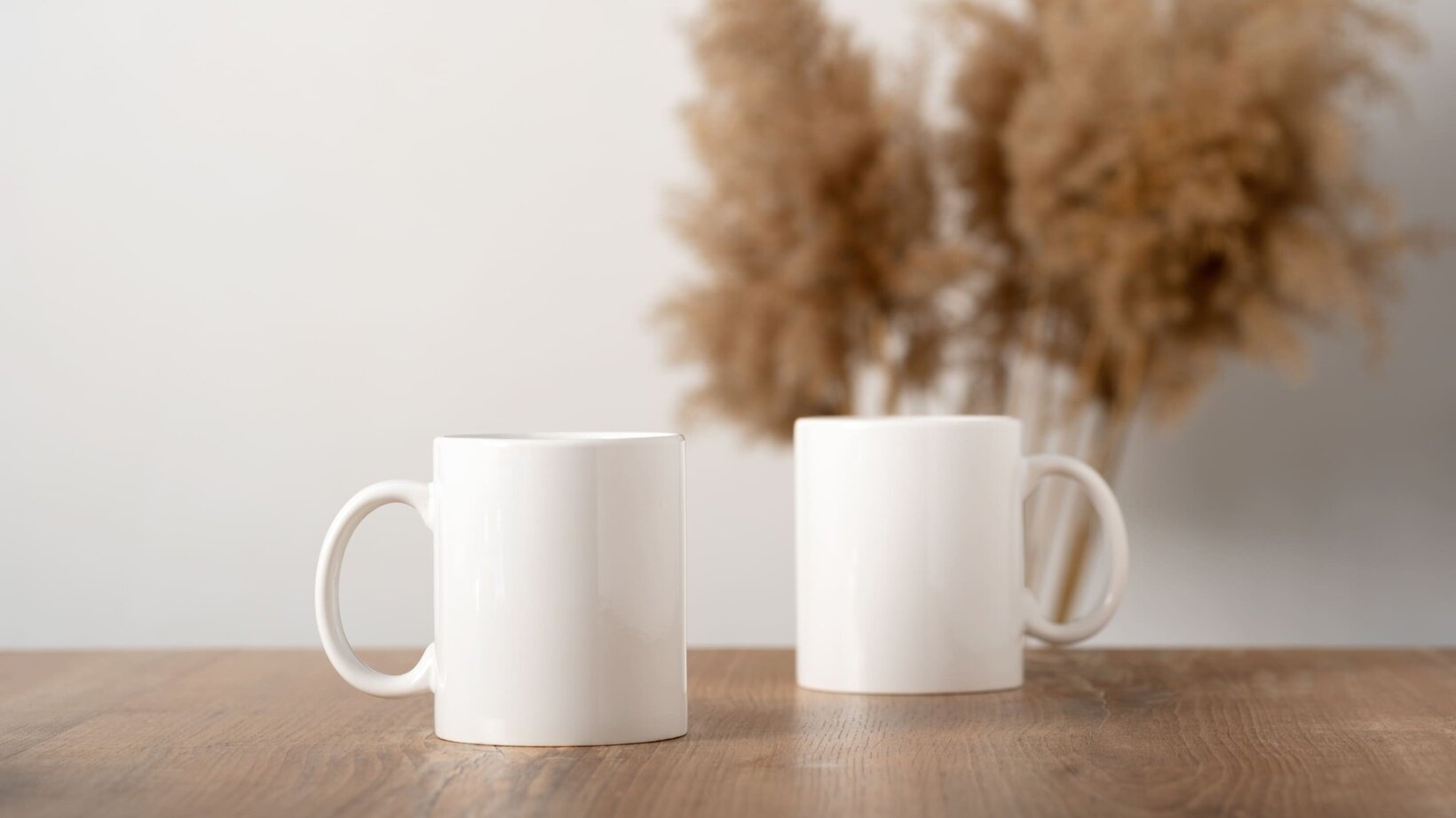 Blumen Risse, Kategorie, Header, Garten, Haushalt, Tassen, Gläser, Tisch, Pampasgras, Weiße Tasse, Wand, Ambiente